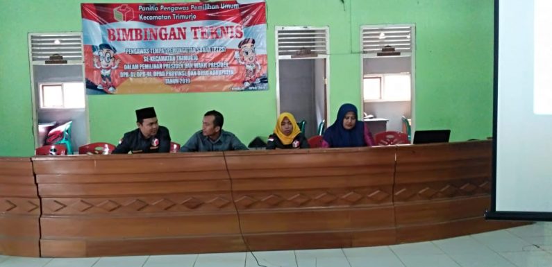 171 PTPS Trimurjo Ikuti Bimtek dan Pelatihan Siwaslu