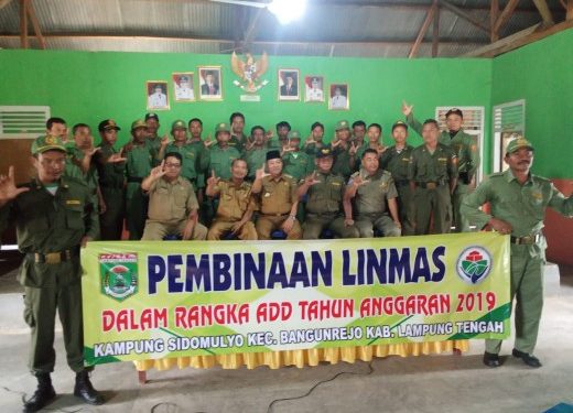 Linmas Kampung Sidomulyo diimbau Aktifkan Kembali Siskamling