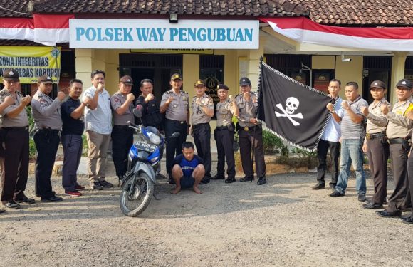 Buron Empat Tahun, Pelaku Begal Ditangkap Polsek Waypengubuan