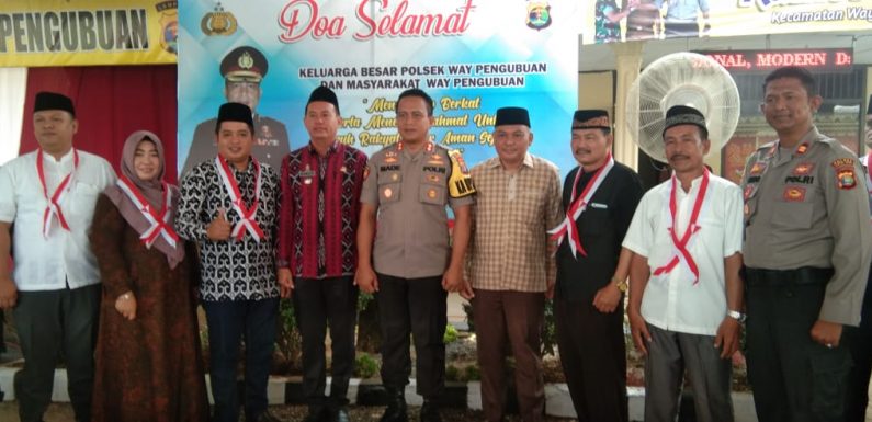 Ciptakan Pilkakam Kondusif, Polsek Waypengubuan Gelar Doa Bersama