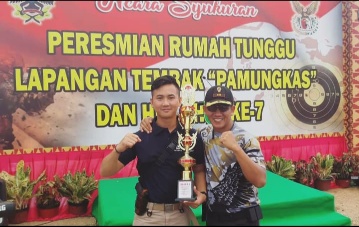 Kanit Reskrim Polsek Gunungsugih Juara Tembak di Kodim 0411/LT