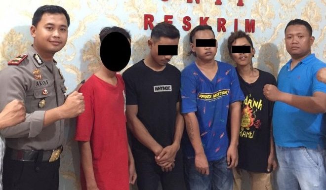 Usai Melampiaskan Nafsu Bejatnya, Empat Pemuda Bandarmataram Ini di Gelandang Polisi