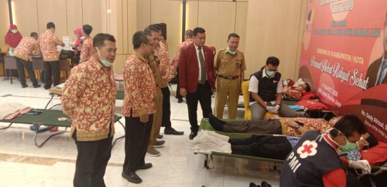 HUT ke-46, Ratusan Anggota PPNI Lamteng Donor Darah