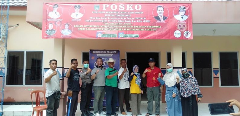 Pertama di Lamteng, Kakam Tanggulangin Siapkan Bilik Disinfektan untuk Warga