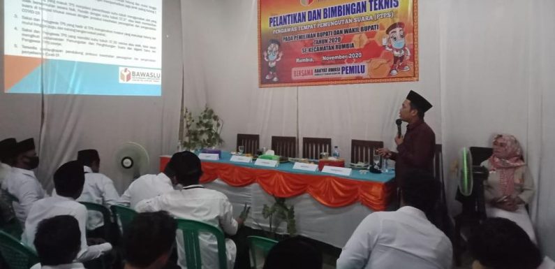 Jelang Pilkada Lamteng, 66 PTPS Kecamatan Rumbia Dilantik