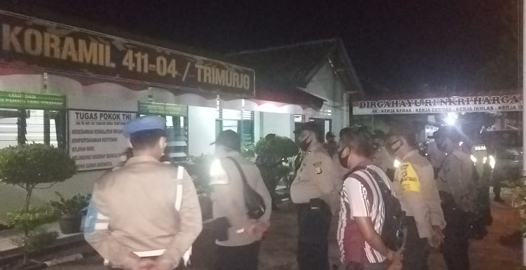 Jelang Pilkada, TNI/Polri dan Pol PP Trimurjo Gelar Patroli Gabungan Skala Besar