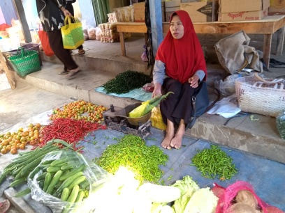 Harga Cabai Di Pasar  Kampung Sulusuban Turun