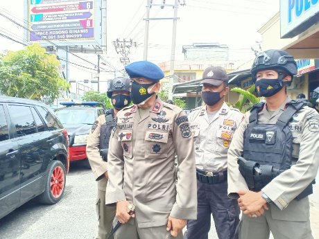 Danyon B Pelopor Bersama Polres Lamteng Gelar Patroli Cipkon