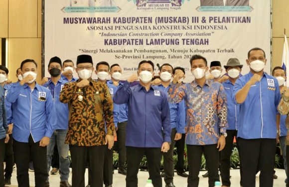 Wabup Ardito Hadiri Pelantikan Ketua dan Pengurus DPK Aspekindo Lamteng
