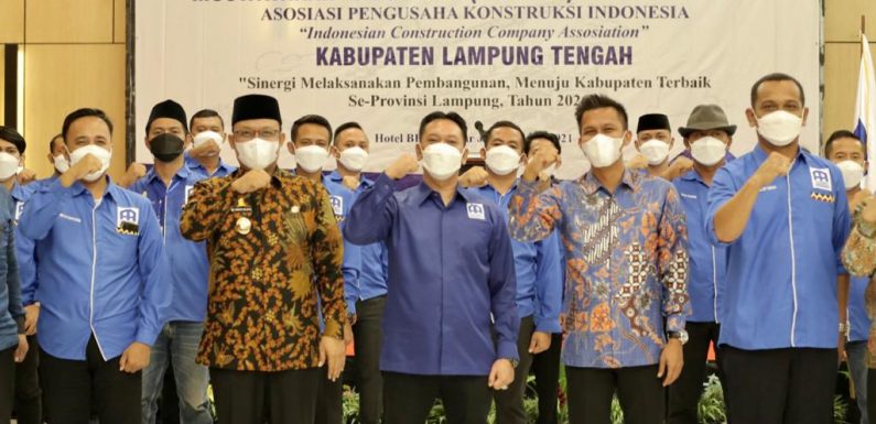 Wabup Ardito Hadiri Pelantikan Ketua dan Pengurus DPK Aspekindo Lamteng