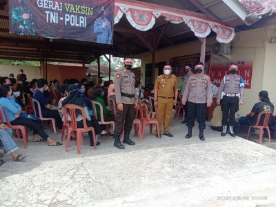 Peringati HUT RI ke-76, Polsek Seputihmataram Adakan Vaksinasi Covid-19