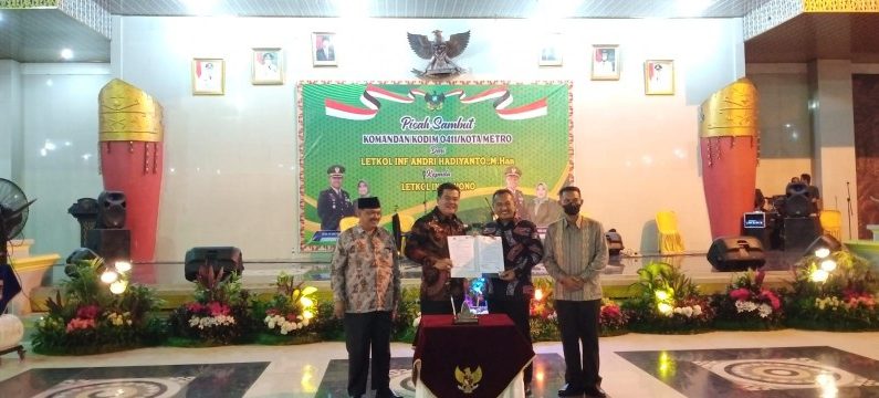 Pisah Sambut Dandim 0411/KM, Letkol Sihono Gantikan Letkol Andri Hadiyanto