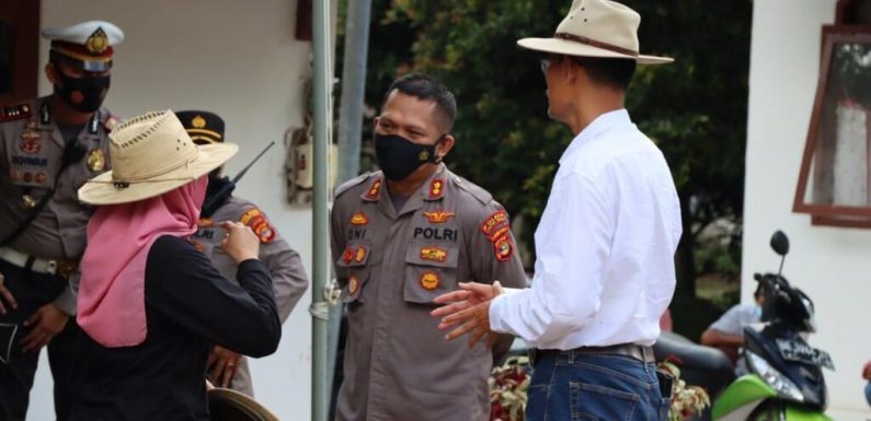 Kapolres Lamteng Pimpin Pengamanan Kunker Ganjar Pranowo di Lamteng