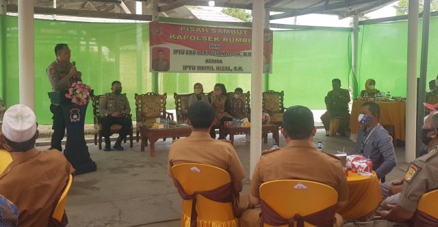 Pisah Sambut Kapolsek Rumbia, Hairil Rizal Gantikan Eko Heri