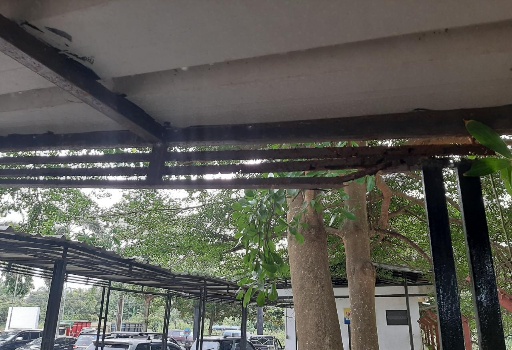 Atap Kanopi Samsat Gunungsugih Keropos dan Riskan Ambruk, Begini Respon Kepala Bapenda