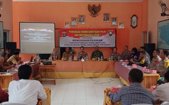 Jelang Pilkakam, Polsek Punggur Gelar Pembinaan FKPM Dua Kecamatan
