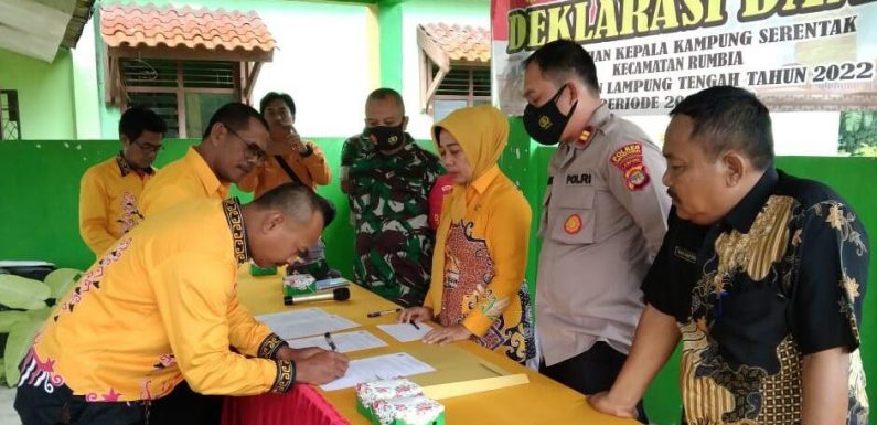 Deklarasi Damai Pilkakam Serentak, Kapolsek Rumbia Imbau Jaga Kamtibmas