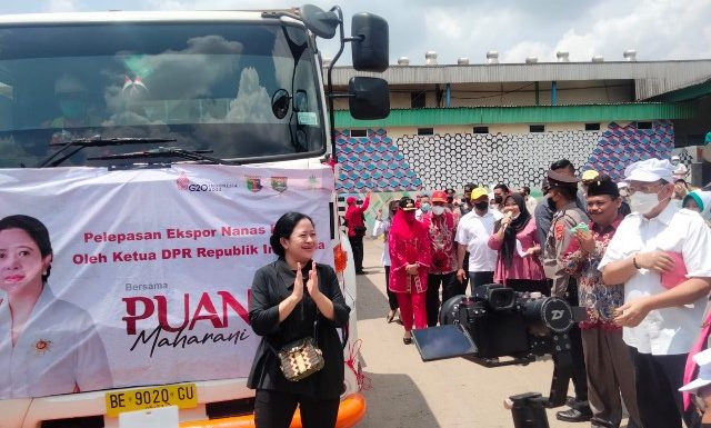 Ketua DPR RI Puan Maharani Lakukan Pelepasan Ekspor Nanas Kaleng di PT GGF