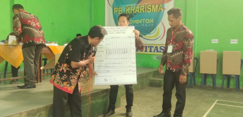 Pilkakam Kecamatan Kalirejo, 3 Calon Incumbent Terpilih Kembali