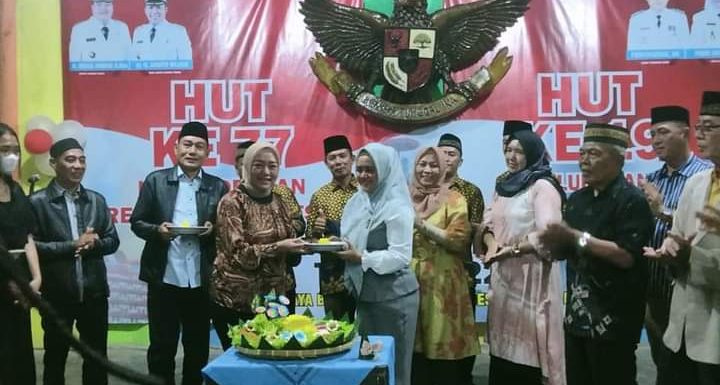Potong Tumpeng dan Doa Bersama Warga Tandai HUT ke-19 Kelurahan Bandarjaya Barat