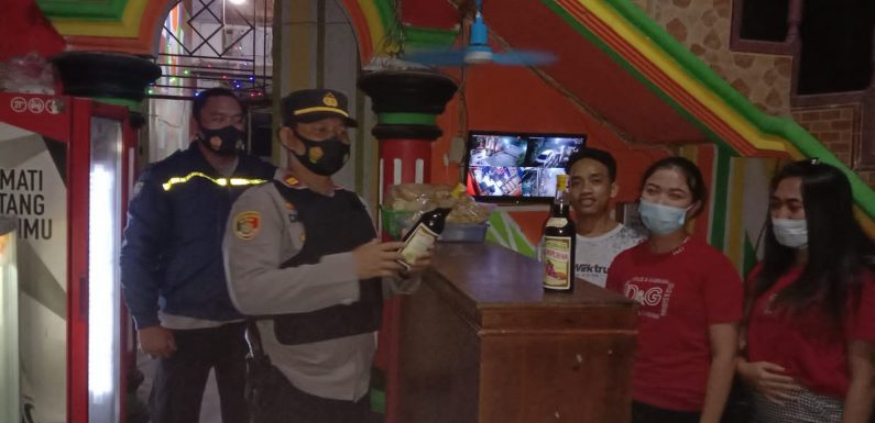 Patroli Gabungan Tempat Hiburan di Simpang Randu, Petugas Angkut Sepeda Motor Bodong dan Miras