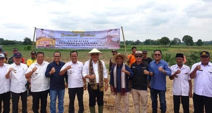 Bupati Musa Ahmad Gandeng PT Bukit Asam, Bangun Pompa Air Tenaga Surya di Seputihmataram
