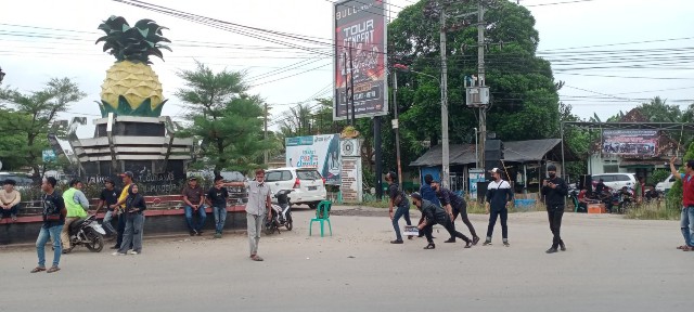 Peduli Cianjur, KMCL Bersama Insan Seni se-Lampung Galang Dana di Tugu Nanas