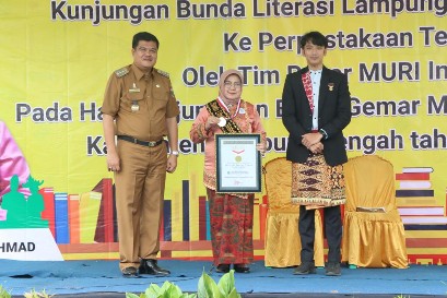 Gerakan Gemar Membaca Lamteng 2022 Raih Penghargaan MURI
