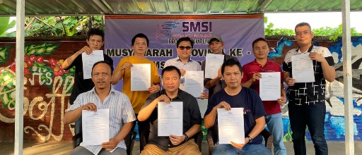 Persiapan Pelantikan, Pengurus SMSI Lampung Teken Pakta Integritas