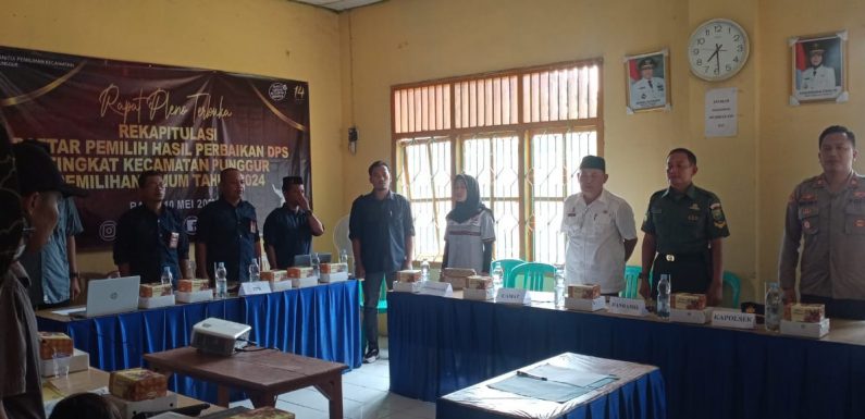 Gelar Rapat Pleno Terbuka, PPK Punggur Beberkan Hasil DPSHP Berikut Jumlah TPS