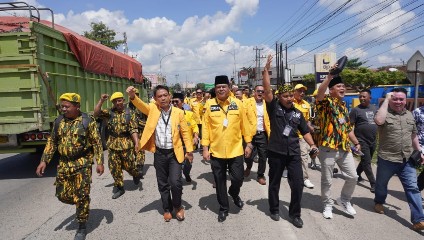 Golkar Daftarkan 50 Bacaleg ke KPU Lamteng