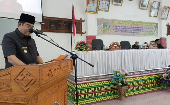 DPRD Lamteng Gelar Paripurna Pembicaraan Tingkat I Penyampaian Pengantar Nota Keuangan Rancangan Perubahan APBD TA 2023