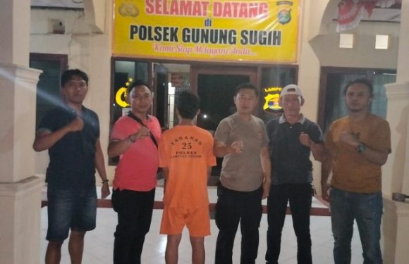 Ranjang Besi Penghantar Pelaku FP Mendekam di Jeruji Besi Polsek Gunungsugih