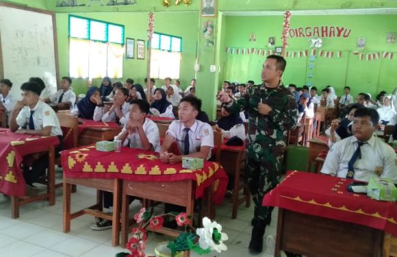 Gandeng Disdikbud Lamteng, Kodim 0411/KM Gelar Latihan Penguatan Karakter Wawasan Kebangsaan Pelajar di SMPN 1 Trimurjo