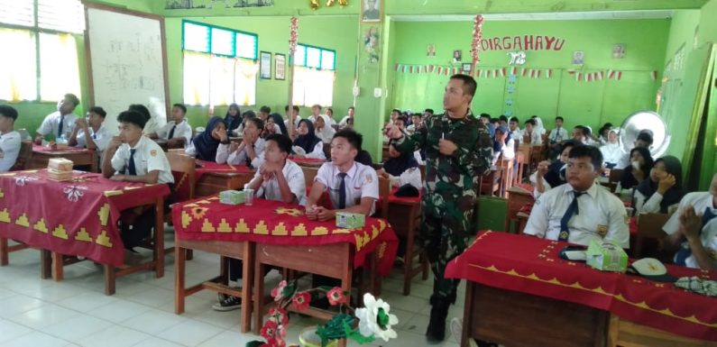 Gandeng Disdikbud Lamteng, Kodim 0411/KM Gelar Latihan Penguatan Karakter Wawasan Kebangsaan Pelajar di SMPN 1 Trimurjo