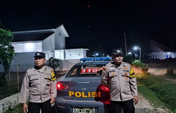 Guna Mencegah Gangguan Kamtibmas Polsek Seputih Mataram Tingkatkan Patroli Malam Hari