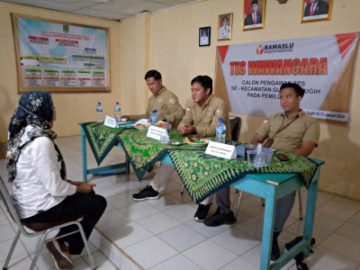 233 Peserta Calon PTPS Panwaslucam Gunungsugih Ikuti Tahapan Tes Wawancara