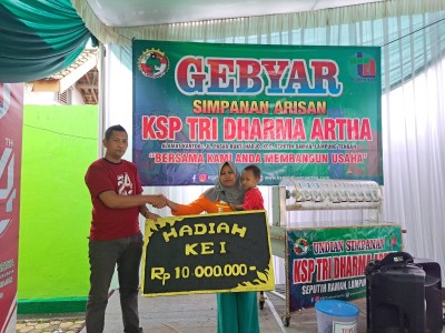 1.000 Anggota KSP Tri Dharma Artha Punggur Ikuti Gebyar Simpanan Arisan