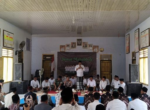 Didampingi Sekda dan Sejumlah OPD, Bupati Lamteng Musa Ahmad Gelar Jumat Mahabbah di Kecamatan Punggur