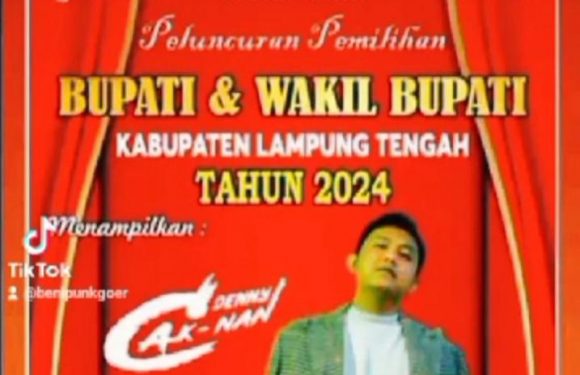 Deni Caknan di Undang KPU Lamteng Pada Peluncuran Maskot dan Jingle Pilkada 2024