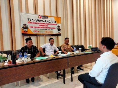 Calon Anggota Panwascam Lakukan Tes Wawancara di BBC Hotel Bandarjaya