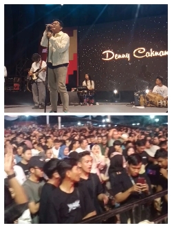 Denny Caknan Hadiri Undangan KPU Lamteng, Stadion Punggur United Berubah Jadi Lautan Manusia