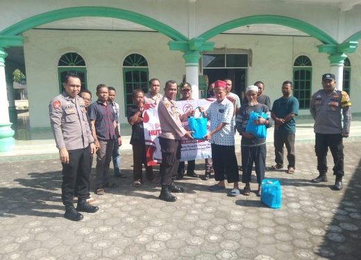 Sambut Hari Bhayangkara Ke-78, Polsek Seputih Mataram Gelar Bansos Religi di Masjid Jami’ Al-Istiqomah