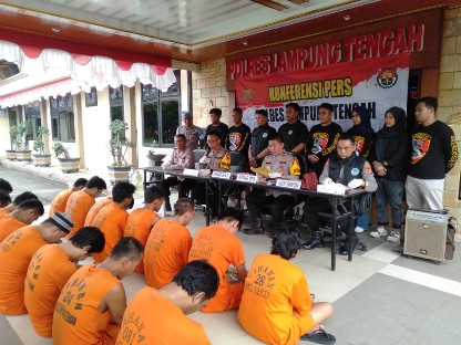 Ops Antik Krakatau 2024 Ditutup, 77 Tersangka Diamankan Satresnarkoba Polres Lamteng