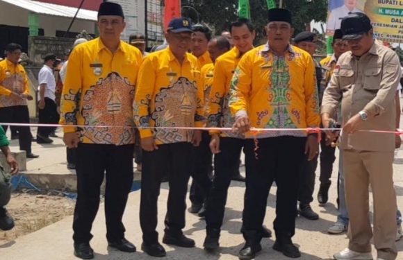 Bupati Lamteng Musa Ahmad Resmikan Jalan Rabat Beton di Buminabung