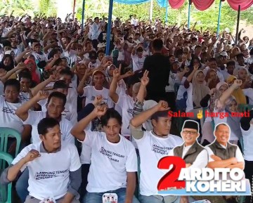 Ribuan Relawan Paslon Nomor Urut 02 Ardito-Koheri Kecamatan Kalirejo Hadiri Konsolidasi Pemenangan Pilkada 2024