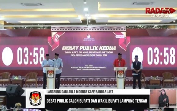 Debat Kedua Cabup dan Cawabup Lamteng Usung Tema Pelayanan Publik dan Pemenuhan Kebutuhan Dasar