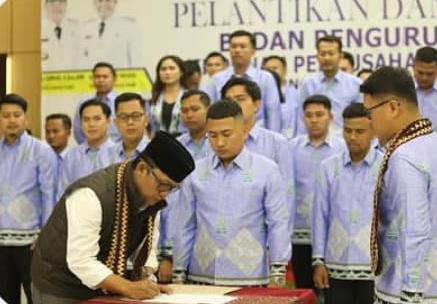 Hadiri Pelantikan HIPMI, Ini Pesan Wabup Lamteng Ardito Wijaya