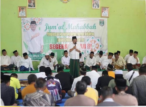 Bupati Musa Ahmad Hadiri Jumat Mahabbah di Trimurjo