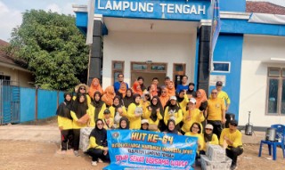 Peringati HUT ke-64, IKWI Lamteng Galakkan Senam Sehat Bersama Warga